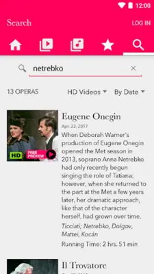 Met Opera on Demand android App screenshot 8